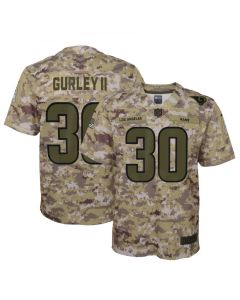Youth Los Angeles Rams #30 Todd Gurley 2018 Camo Salute to Service Limited Stitched NFL Jersey