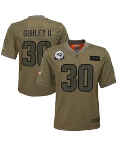 Youth Los Angeles Rams #30 Todd Gurley 2019 Camo Salute To Service Stitched NFL Jersey