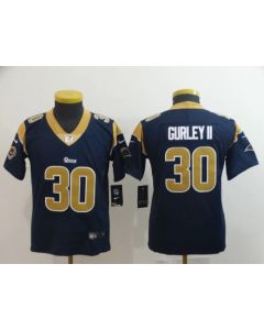 Youth Los Angeles Rams #30 Todd Gurley Navy Vapor Untouchable NFL Limited Stitched Jersey