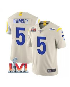 Youth Los Angeles Rams #5 Jalen Ramsey Bone 2022 Super Bowl LVI Vapor Untouchable Limited Stitched Jersey
