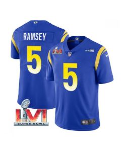 Youth Los Angeles Rams #5 Jalen Ramsey Royal 2022 Super Bowl LVI Vapor Untouchable Limited Stitched Jersey