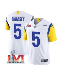 Youth Los Angeles Rams #5 Jalen Ramsey White 2022 Super Bowl LVI Vapor Untouchable Limited Stitched Jersey
