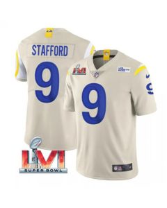 Youth Los Angeles Rams #9 Matthew Stafford Bone 2022 Super Bowl LVI Vapor Untouchable Limited Stitched Jersey