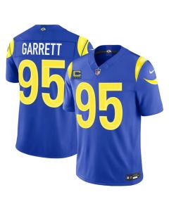 Youth Los Angeles Rams #95 Myles Garrett Royal 2026 4-Star C Patch Vapor F.U.S.E. Limited Jersey