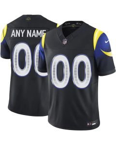 Youth Los Angeles Rams Custom Black Rivalries Collection F.U.S.E. Vapor Limited Stitched Jersey (Black)