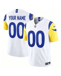 Youth Los Angeles Rams Nike White Vapor F.U.S.E. Sewn Down Limited Custom Jersey (White)