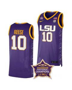 Youth LSU Tigers #10 Angel Reese Purple Stitched Basketball Jersey