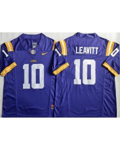 Youth LSU Tigers #10 Sam Leavitt Purple 2026 Vapor F.U.S.E. Limited Jersey