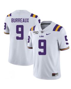 Youth LSU Tigers #9 Joe Burreaux White With 150th Patch Limited Stitched Jersey