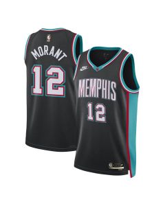Youth Memphis Grizzlies #12 Ja Morant Black 2025/26 Hardwood Classics Jersey