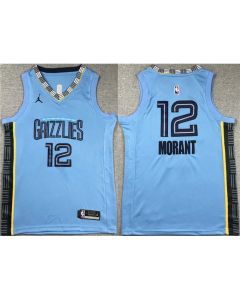 Youth Memphis Grizzlies #12 Ja Morant Blue Stitched Basketball Jersey