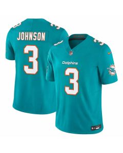Youth Miami Dolphins #3 Chris Johnson Aqua 2026 NFL Draft Vapor F.U.S.E. Limited Jersey (2026)