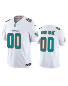 Youth Miami Dolphins White Vapor F.U.S.E Limited Custom Jersey (White)
