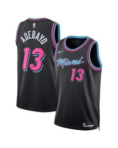 Youth Miami Heat #13 Bam Adebayo Nike Black 2025/26 Swingman City Edition Jersey