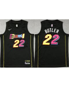 Youth Miami Heat #22 Jimmy Butler Black City Edition Stitched Jersey