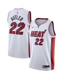 Youth Miami Heat #22 Jimmy Butler Nike White Swingman Player Association Edition Jersey (White)
