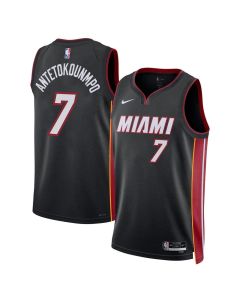 Youth Miami Heat #7 Giannis Antetokounmpo Nike Black Swingman Icon Edition Jersey