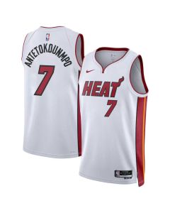 Youth Miami Heat #7 Giannis Antetokounmpo Nike White Swingman Association Edition Jersey