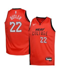 Youth Miami Heat Jimmy Butler Red 2024/25 Swingman Player Jersey - City Edition