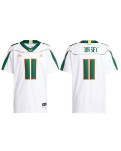 Youth Miami Hurricanes #11 Ken Dorsey White Away Stitched Football Jersey