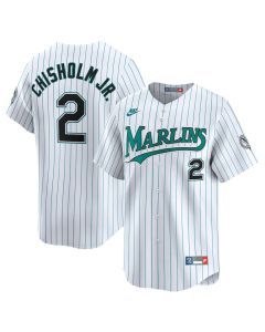 Youth Miami Marlins #2 Jazz Chisholm Jr. Nike White Cooperation Limited Jersey