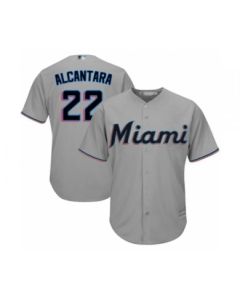 Youth Miami Marlins #22 Sandy Alcantara Authentic Grey Road Cool Base Baseball Jersey