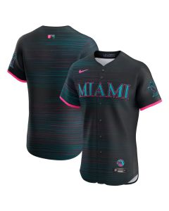 Youth Miami Marlins Black 2025 City Connect Elite Jersey