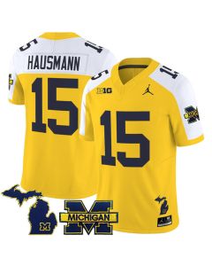 Youth Michigan Wolverines #15 Ernest Hausmann Yellow Alternate 2025 Vapor F.U.S.E. Limited Jersey (Yellow)