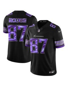 Youth Michigan Wolverines #87 T.J. Hockenson Black Chrome Edition Vapor F.U.S.E. Limited Jersey (Style 3)