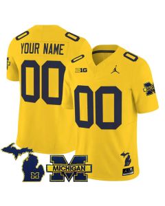 Youth Michigan Wolverines Yellow 2025 Vapor F.U.S.E. Limited Custom Jersey (Yellow)