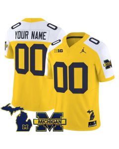 Youth Michigan Wolverines Yellow Alternate 2025 Vapor F.U.S.E. Limited Custom Jersey (Yellow)