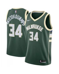 Youth Milwaukee Bucks #34 Giannis Antetokounmpo Green Stitched Basketball Jersey