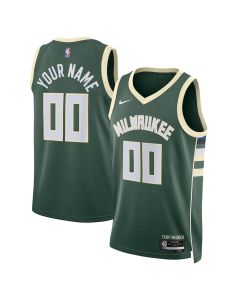 Youth Milwaukee Bucks Nike Green Swingman Icon Edition Custom Jersey (Green)
