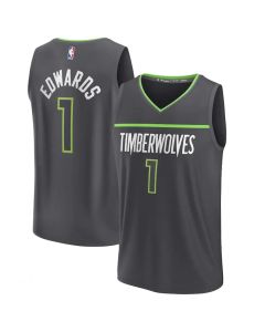 Youth Minnesota Timberwolves #1 Anthony Edwards 2021/22 Statement Edition Swingman Stitched Jersey