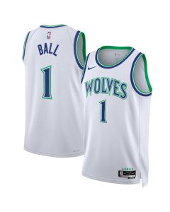 Youth Minnesota Timberwolves #1 LaMelo Ball White 2026/27 Association Edition Stitched Basketball Jersey