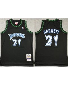 Youth Minnesota Timberwolves #21 Kevin Garnett Black Stitched Jersey