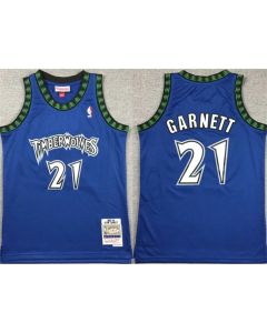 Youth Minnesota Timberwolves #21 Kevin Garnett Blue Stitched Jersey