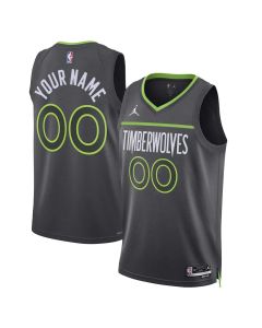 Youth Minnesota Timberwolves Black 2022/23 Swingman Statement Edition Custom Jersey