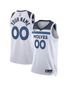 Youth Minnesota Timberwolves Nike White Swingman Association Edition Custom Jersey