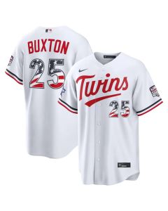 Youth Minnesota Twins #25 Byron Buxton Nike White 2026 All-Star Edition Stars & Stripes Stadium Jersey