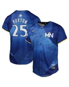 Youth Minnesota Twins #25 Byron Buxton Royal 2024 City Connect Limited Jersey