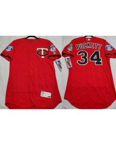 Youth Minnesota Twins #34 Kirby Puckett Red Flex Base Jersey (Red)