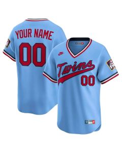 Youth Minnesota Twins Nike Light Blue Cooperstown Collection Limited Custom Jersey (Blue)