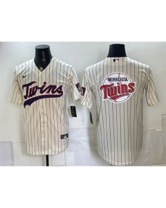 Youth Minnesota Twins Team Big Logo Cream 2026 Field of Dreams Stadium Baseball Jersey (Cream)