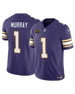 Youth Minnesota Vikings #1 Kyler Murray Purple 2026 4-Star C Patch Throwback Vapor F.U.S.E. Untouchable Limited Jersey