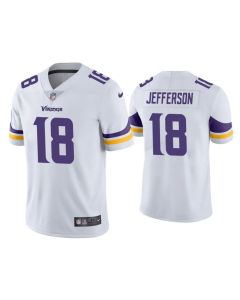 Youth Minnesota Vikings #18 Justin Jefferson White Vapor Untouchable Limited Stitched Jersey