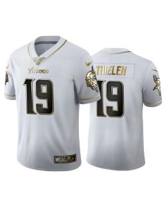 Youth Minnesota Vikings #19 Adam Thielen White 2019 100th Season Golden Edition Limited Jersey