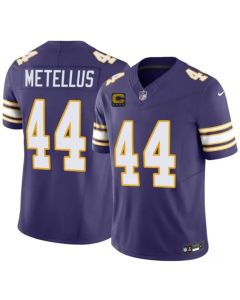 Youth Minnesota Vikings #44 Josh Metellus Purple 2026 4-Star C Patch Vapor F.U.S.E. Untouchable Limited Jersey