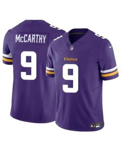 Youth Minnesota Vikings #9 J.J. McCarthy Purple 2024 Draft F.U.S.E. Vapor Untouchable Limited Stitched Jersey