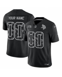 Youth Minnesota Vikings Nike Black 2026 Salute to Service Vapor F.U.S.E. Limited Custom Jersey
